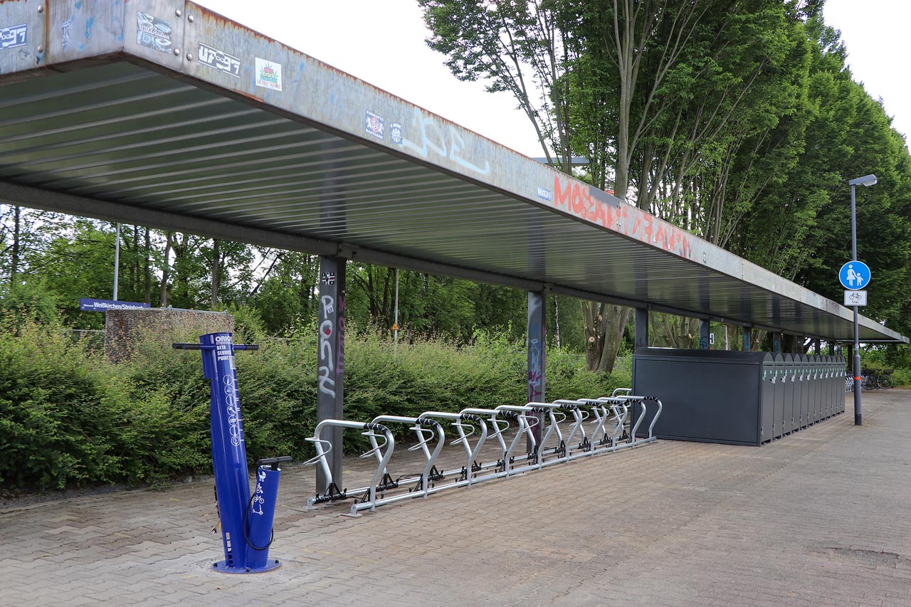 Read more about the article Steinbach: Zwölf Fahrradboxen und 40 Fahrradständer am S-Bahnhof aufgestellt