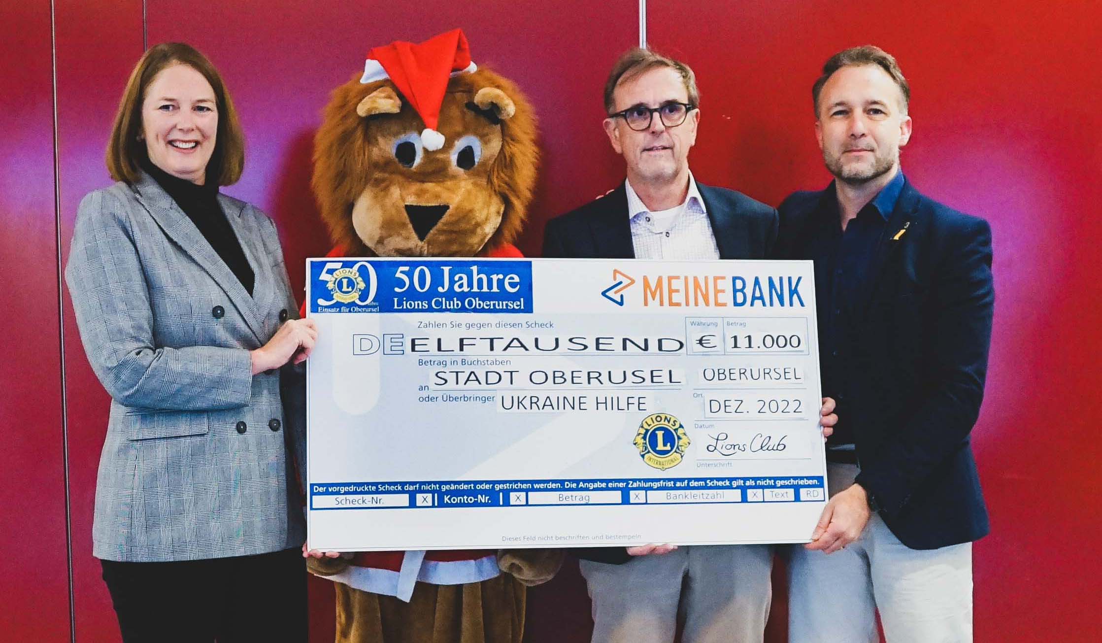 Read more about the article Oberursel: Lions Club sammelt 11.000 Euro für die Ukrainehilfe