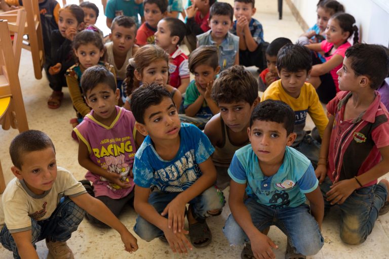 Akkar province is northern Lebanon and it is a province bordering with Syria. Since the start of the Syria Crisis, Akkar was and still is hosting hundreds of thousands of Syrian families who fled the ongoing clashes. World Vision Lebanon, established an early childhood education center, hosting children from 3 to 6 years old to learn Arabic, English, science and life skills along with recreational activities, theater... World Vision is providing this children with education, food and snacks and a ride home. Six years old children are referred back to formal schooling through coordination between World Vision and the ministry of education.