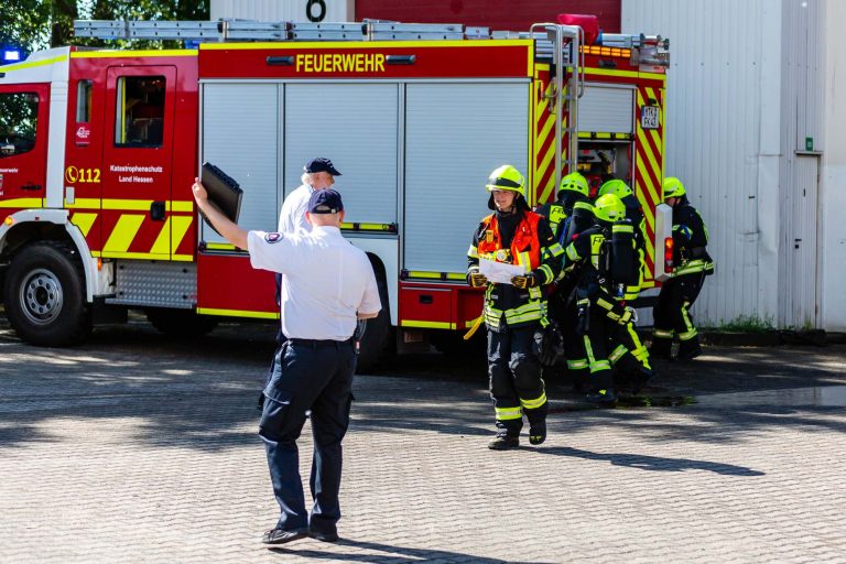Die Leistungsgruppe der Feuerwehr Kriftel beim Kreisentscheid der Hessischen Feuerwehrleistungsübung. - Foto: S. T. Baum/KFV MTK