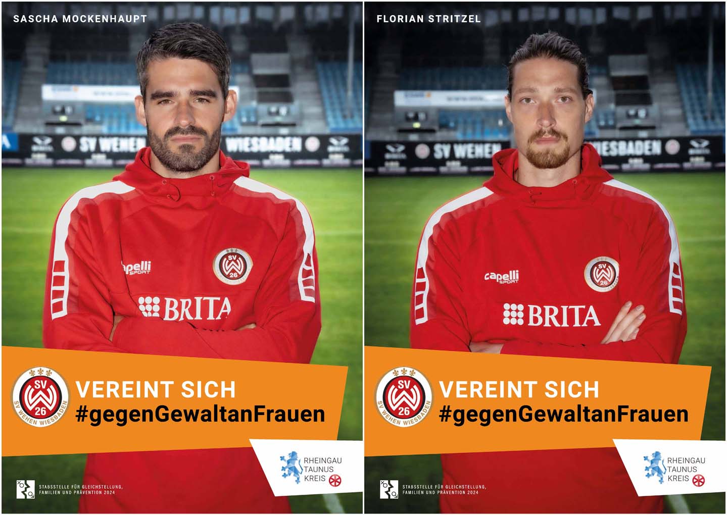 Mehr über den Artikel erfahren RTK: Keine Gewalt an Frauen – Kreis und SV Wehen Wiesbaden positionieren sich mit gemeinsamer Aktion