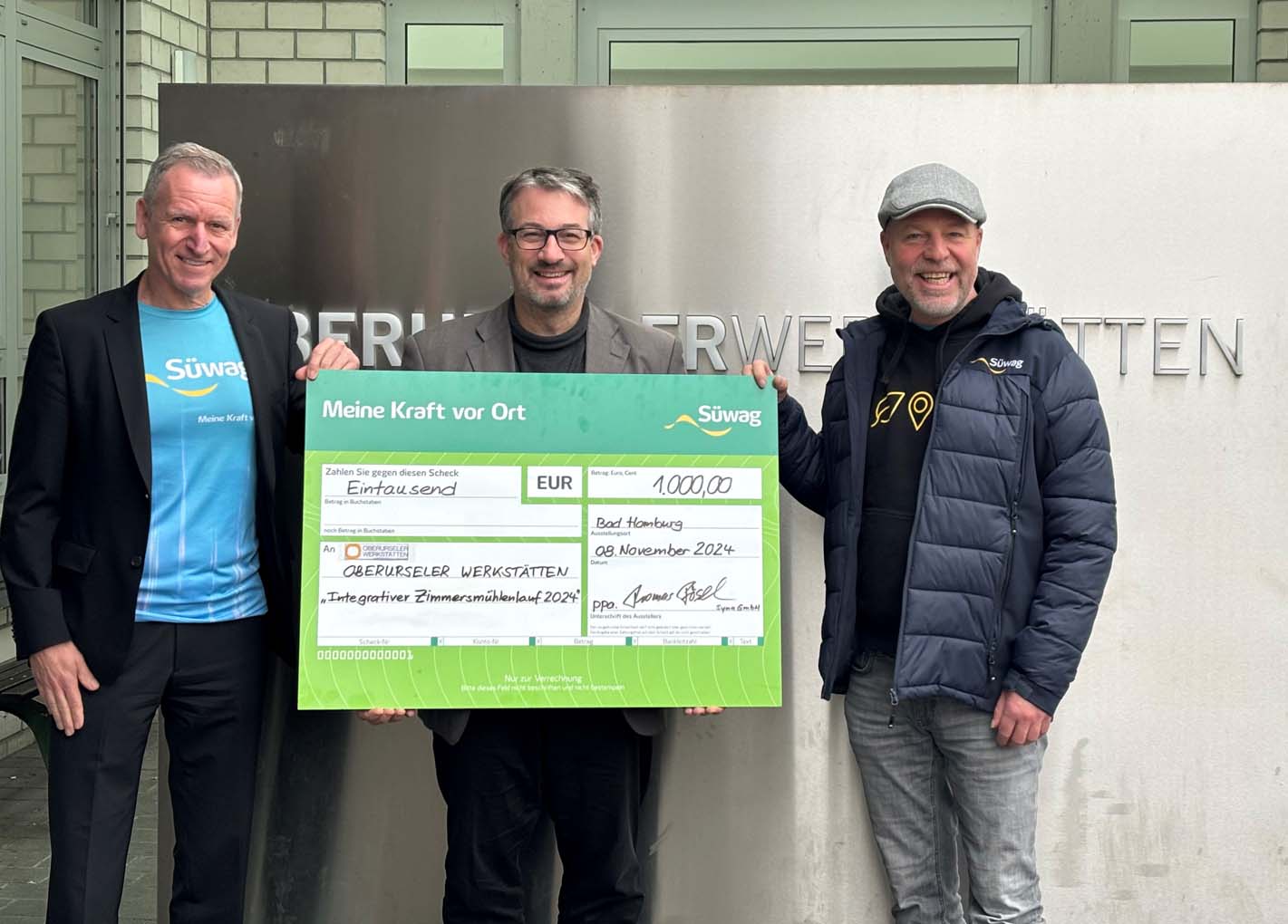 Mehr über den Artikel erfahren Oberursel: Nach dem 19. Zimmersmühlenlauf – Oberurseler Werkstätten freuen sich über Sponsoring-Partnerschaft und Spende