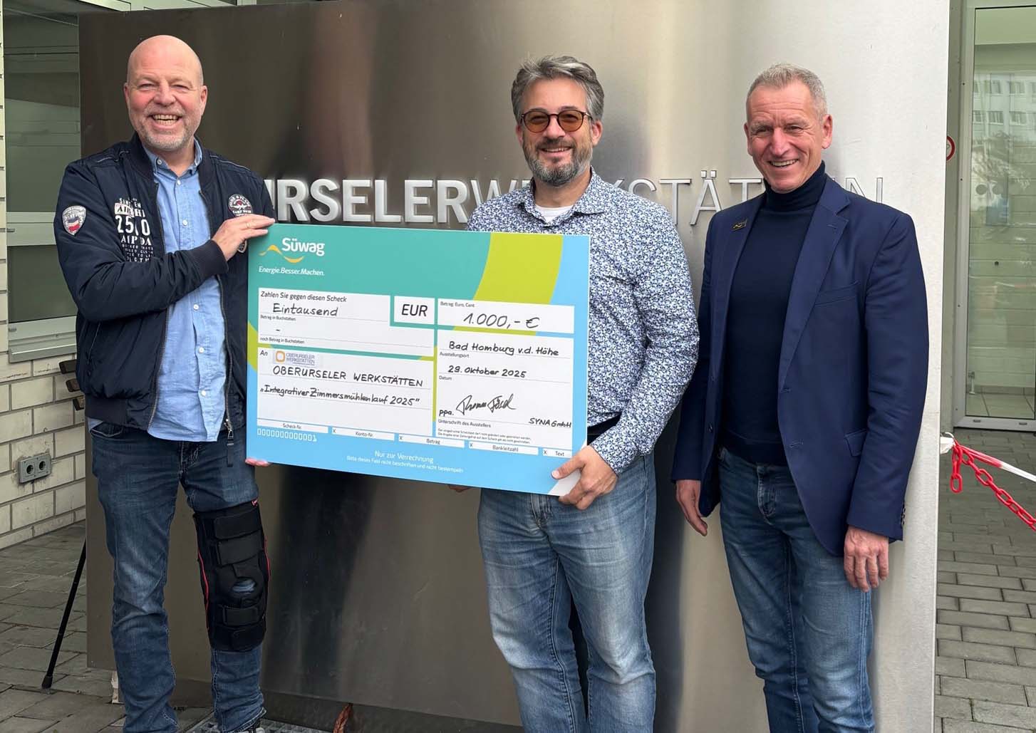 Mehr über den Artikel erfahren HTK: 98 Süwag-Mitarbeitende liefen für den guten Zweck – Oberurseler Werkstätten freuen sich über Sponsoring-Partnerschaft und Spende