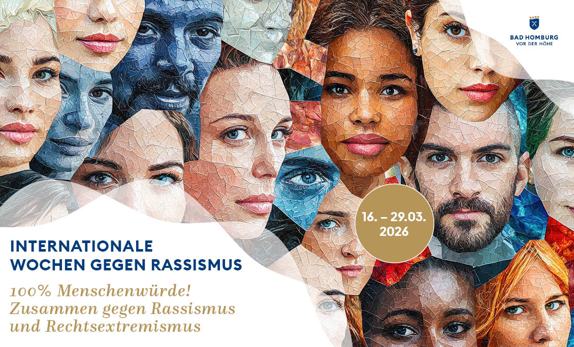 Mehr über den Artikel erfahren Bad Homburg: „100% Menschenwürde!“ – Internationale Wochen gegen Rassismus